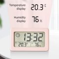 LED Digital Clock Electronic Digital Screen Desktop Clock for Home Office Backlight Snooze Data Calendar Clocks -White. 