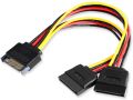 Twin Sata Power Y Splitter Cable Adapter. 