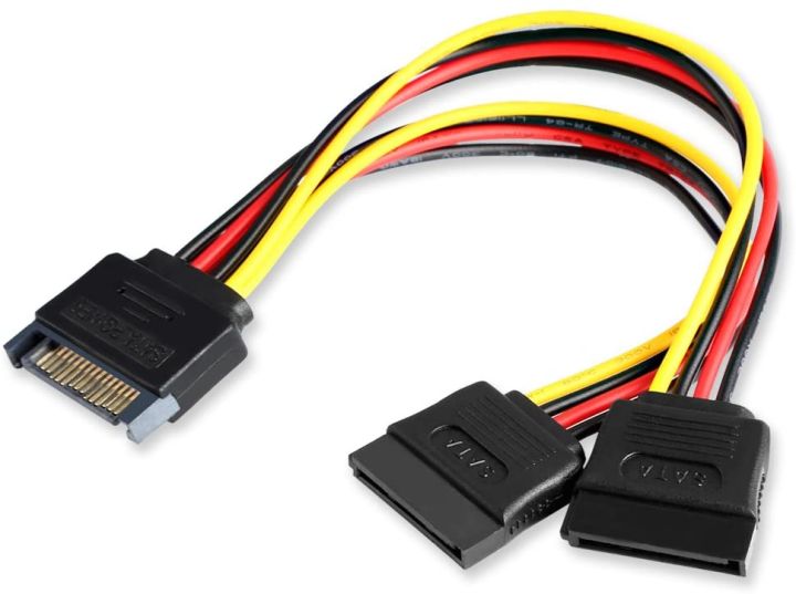 Twin Sata Power Y Splitter Cable Adapter