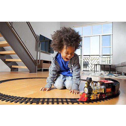 ChooChoo Electric Classic Big Size Track Train Set With Sound And Flashing Lights Emits Real Smoke Toy For Kids