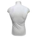 White V-Neck Cotton Tank Top For Men. 