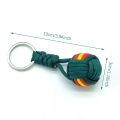 Military Parachute Woven Rope Ball Keychain Lanyard Key Ring Monkey Fist Key Chains Outdoors Survival Tool Jewelry Gener. 