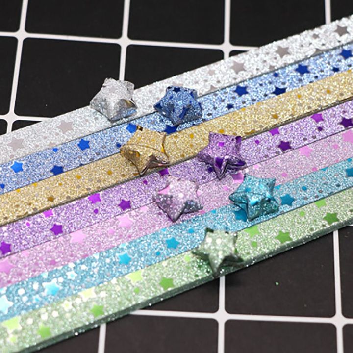 Str Cartoon Cute Star Paper Strips Origami Stars Paper Handmade Colorful Star ...