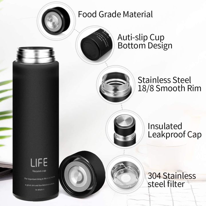 Insulated Stainless Steel Water Vacuum Bottle Double-walled  Cup Flasks Thermo for Hot and Cold Drinks,Travel Mug for Outdoor Sports.