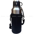 2 Liters Large Stainless Steel Vacuum Flask Thermos Water Bottle - Keeps Hot & Cold 18 Hours - With Steel Tea Infuser, Cup Lid & Carrying Pouch - Premium Travel Insulated Jug. 