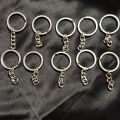 Stainless Steel Keychain Set. 50 Pieces Key Rings Anchor Chain For DIY Crafts. 