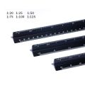 Architectural Ruler 30 cm Aluminum Triangular Ruler Various Scales 1:20, 1:25, 1:50, 1:75, 1:100, 1:125 for Architects. 