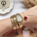 Bizzy Snake Shaped Women39;s Watches With Rhinestone Luxury Brand Ladies Watch Diamond Snake Bracelet Watch Girl. 