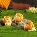 Lion Statue Handmade Resin Mini Cute Animal Miniature Sculpture Ornaments Photography Prop. 