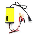 220V 110V Charger Gel Battery Motorcycle 12V in Charger Smart 2A12VLCD Display, Suitable for Car Fully Automatic Charging Adapter Lead Acid. 