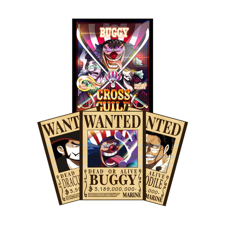 One%20Piece%20Anime%20Cross%20Guild%20Wanted%20Set%20Poster%20Buggy%20Dracule%20Mihawk%20Crocodile%20-%20Image%203