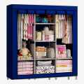 Premium Quality Wardrobe Closet Storage Organizer Clothes Rack Model 88130 Color - Blue. 