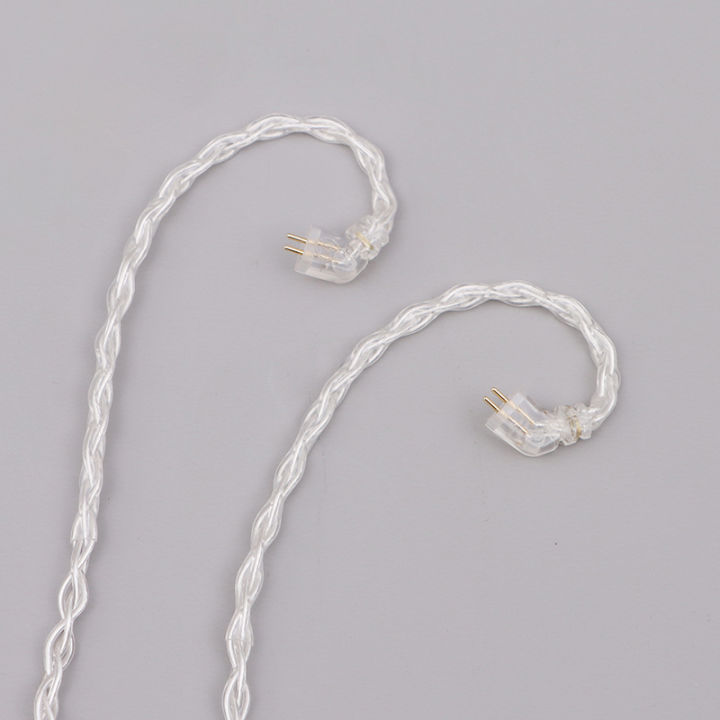 XINHS%208%20Core%20Silver%20Plated%20Earphone%20Upgrade%20Cable%20MMCX%200.78mm%202Pin%20QDC%20TFZ%20HIFI%20Cable%20-%20Image%202