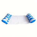 Portable Floating recliner play, double 1pc foldable inflatable stripe floating row, backrest floating drainage on the bed. 