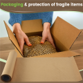 1 Roll Recycled Packing Paper 12Inch x 33FT Eco Honeycomb Paper for Moving Packaging Wrap Recyclable Cushion Material. 