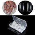 100 Pcs Transparent Fake Nails With Glue. 