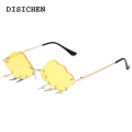 DISICHEN Special 2024 Funny Cloud Shaped Sunglasses Y2K Trendy Rimless Tassel Shades Luxury Women Design Sun Glasses Eyewear UV400. 