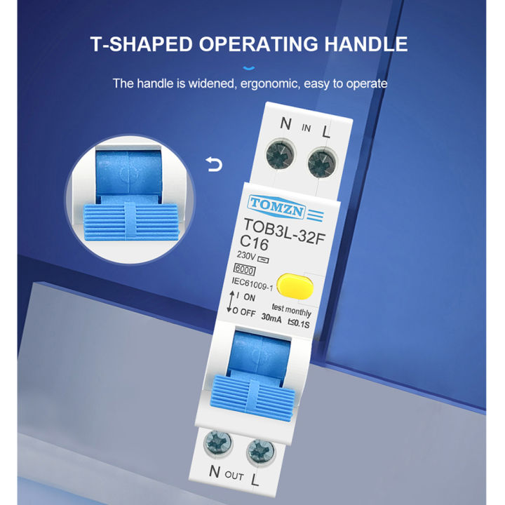 OYPFXMI%2018MM%20230V%20RCBO%201P+N%206KA%20Residual%20Current%20Differential%20Automatic%20Circuit%20Breaker%20with%20over%20Current%20Leakage%20Protection,%2016A%20-%20Image%203