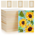10 Pcs 5.5x7Inch Wood Panel Boards, Unfinished Wood Canvas Wooden for Painting, Arts, Pouring Use with Oils, Acrylics Easy to Use. 