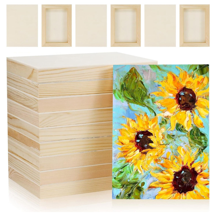 10%20Pcs%205.5x7Inch%20Wood%20Panel%20Boards,%20Unfinished%20Wood%20Canvas%20Wooden%20for%20Painting,%20Arts,%20Pouring%20Use%20with%20Oils,%20Acrylics%20Easy%20to%20Use%20-%20Image%204