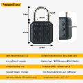 Smart padlock CR2032 battery password lock. 
