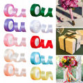 Certiou Single-sided Gift Ribbon 25 Yards Satin Craft Ribbon Bright Color Gift Wrapping Ribbon for Bouquets Hair Ties Greeting Cards Wedding. 