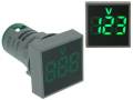 Green 22MM AC 12-500V Voltmeter Square Panel LED Digital Voltage Meter Indicator Light - Volt Meter |. 