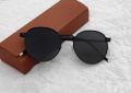 Round Frame Poly-carbonate Black Lens Sunglasses With UV Protection For Men | Fashion Round Shape Sunglasses for Men. 