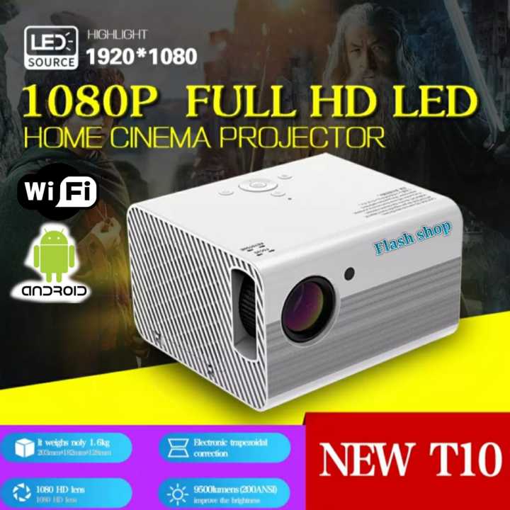 T10 Android Led Full HD (1080P Projector 4500 Lumens) Home Theater