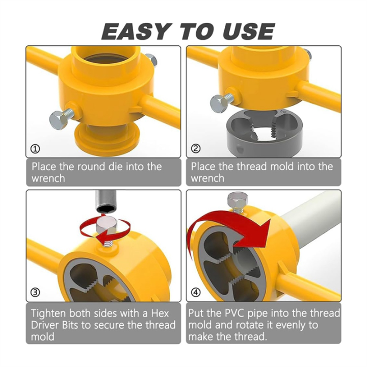 6Pcs%20PVC%20Thread%20Maker%20Tool%20Pipe%20Threader%20Plumbing%20Tool%20Kit%20Pipe%20Round%20Die%20Set%20with%203%20Dies%201/2%20In,3/4in%20and%201in%20NPT%20Die%20Set%20-%20Image%202