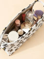 VaryGood Daisy Print Multipurpose Zippered Cosmetic Storage Bag. 