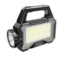 Cross border solar flashlight led strong light outdoor usb rechargeable super bright multi-function cob work light portable light. 