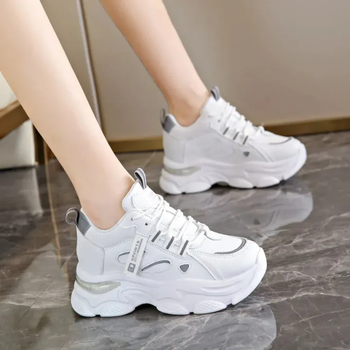 Brand%20New%20%20Wedge%20Korean%20Shoes%20Fashion%20Thick-soled%20Casual%20Ladies%20Comfortable%20Sneakers%20-%20Image%203