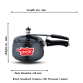 Presto Black Hard Anodized Contura Inner Lid Pressure Cooker - 2 Litre. 