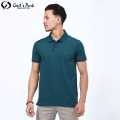 Gents Park Teal Green Color Plain Design Half Sleeves Polo T-Shirt For Men. 
