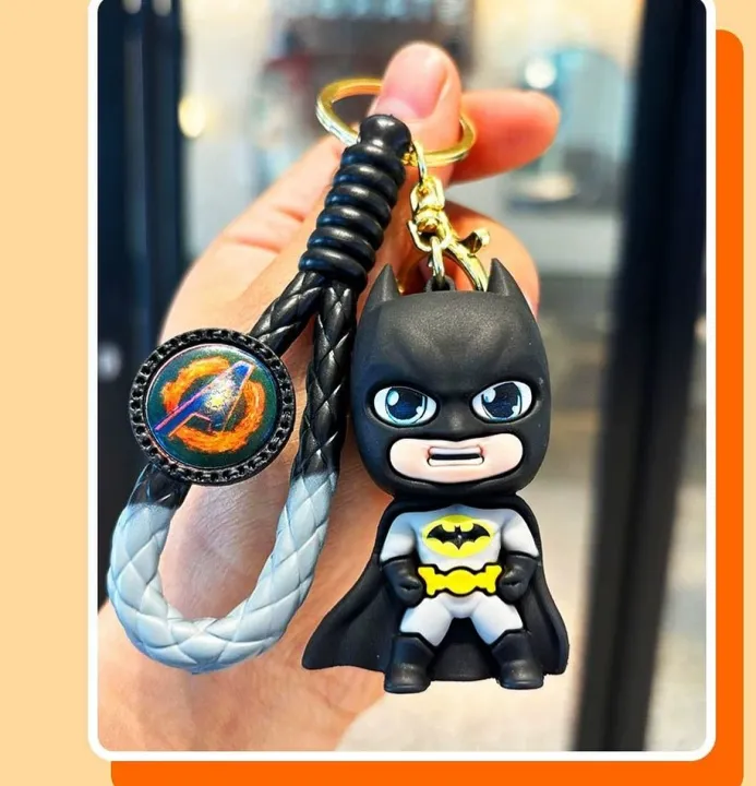 Batman 3D Keychain With Strap and Lock Keyring | Daraz.com.np