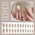 24 Pieces Press On Nail - 24 Pieces Artificial Nails ( Reusable Fake Nails With Mini Manicure Set) By Savyata Stores. 