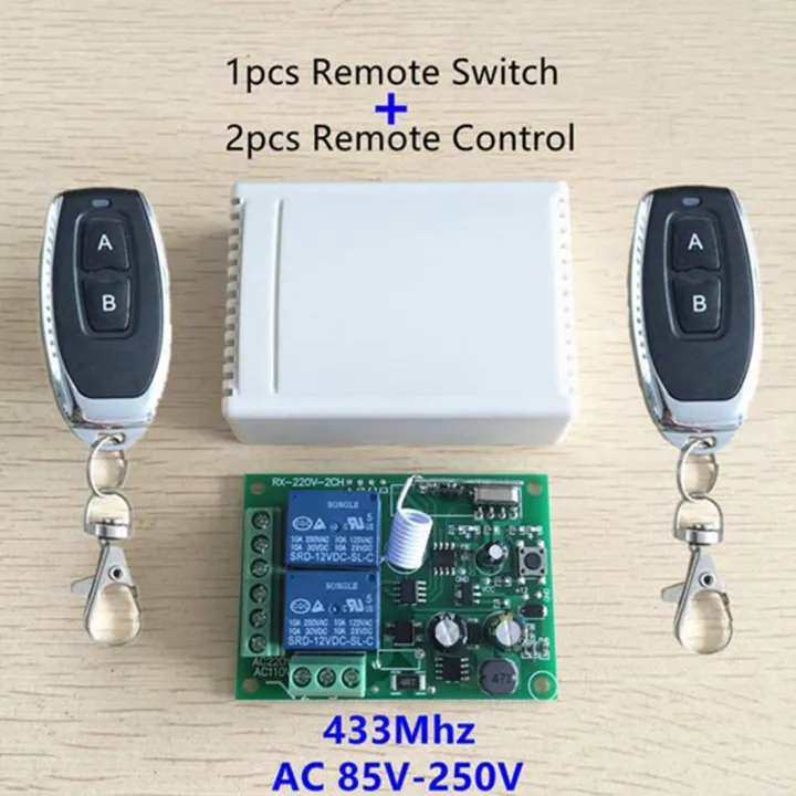 433%20Mhz%20Remote%20Control%20Switch%20for%20Light,Door,%20Garage%20Universal%20Remote%20AC%2085V%20-%20250V%20110V%20220V%202CH%20Relay%20Receiver%20-%20Image%203