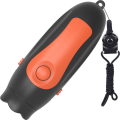 Electronic Whistle, 9V Battery-Operated, Loud Volume with 3 Adjustable Tones, Coaches Whistle, Orange. 
