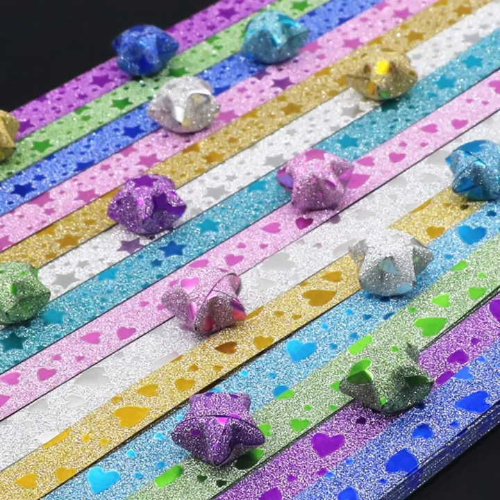 Cute%20Colorful%20Star%20Origami%20Paper%20Cartoon%20Art%20Craft%20Star%20Paper%20Strip%20Lucky%20Star%20Single%20Sided%20Folding%20Star%20Home%20Decoration%20-%20Image%207