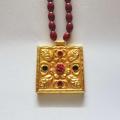 Red Rose Stone Jantar Muga Necklace For Women - Sp Jewellers. 