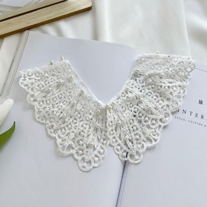 Lace Fake Collar DIY Doll Collar Clothes Accessories Decoration Shirt Collar Cotton Detachable Shawl Sewing