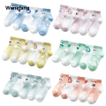 Wenefang 5Pairs/lot 0-24M Infant Baby Socks Baby Socks for Boys Girls Cotton Mesh Newborn Toddler First Walkers Baby Clothes Accessories. 