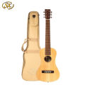 SX TG1E Travel Semi-Acoustic Guitar with  Gig Bag - Natural. 