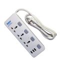 High Power 2500W Mutiplug With 3 Power Socket, 3 USB Socket. 