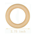 ARELENE 150 Pcs Natural Wood Rings 70mm Unfinished Macrame Wooden Ring Wood Circles for DIY Craft Ring Pendant Jewelry Making. 