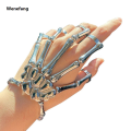Wenefang 1Pcs New Unique Punk Skeleton Hand Bone Versatile Five Finger Ring New style Personality Adjustable Anillo Hombre Bracelet Party Jewelry. 