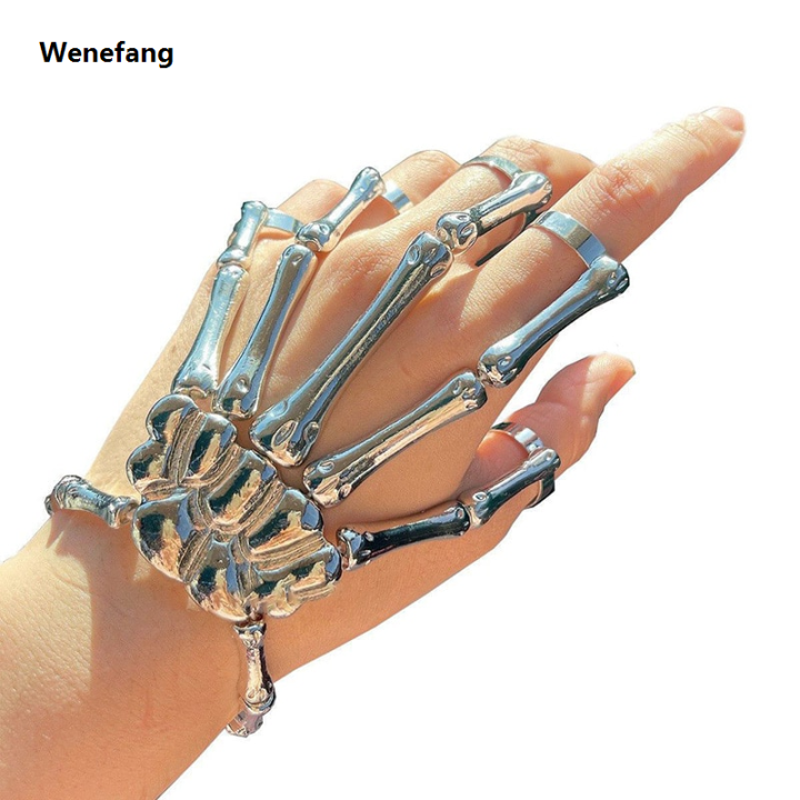 Wenefang%201Pcs%20New%20Unique%20Punk%20Skeleton%20Hand%20Bone%20Versatile%20Five%20Finger%20Ring%20New%20style%20Personality%20Adjustable%20Anillo%20Hombre%20Bracelet%20Party%20Jewelry%20-%20Image%204
