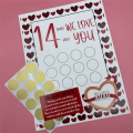 14 Things Love Things Valentine Day Scratch-Off Print Romantic Greeting Love Scratching Card for Husband Wife Lovers,B Easy to Use. 