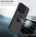 Lenuo For Xiaomi Redmi 12C / 11A Mobile Case Multifunction Car Magnetic Shockproof With Ring Stand Back Cover. 